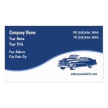 Tarjetas de visita automotrices