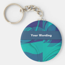 Tarjetas de visita azules de la belleza - personal llavero