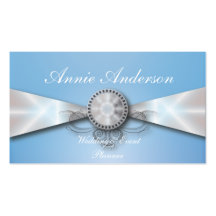 Tarjetas de visita azules elegantes del planificad