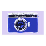 Tarjetas de visita azules retras de la fotografía 