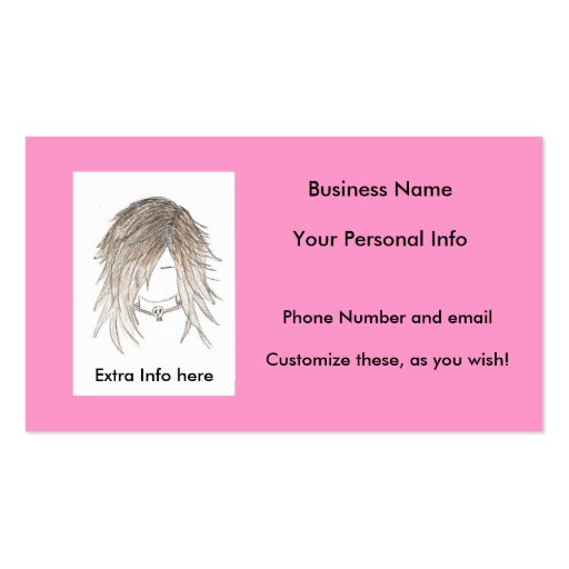 Tarjetas de visita, Beautician-De moda o punky