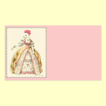 Tarjetas de visita blancas de Marie Antonieta del  tarjetas de negocio