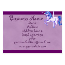 Tarjetas de visita bonitas del unicornio del carru