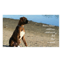 Tarjetas de visita Brindle del perrito del boxeado