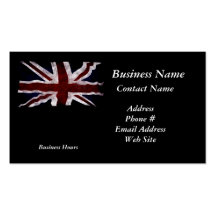 Tarjetas de visita BRITÁNICAS patrióticas de la ba