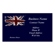 Tarjetas de visita BRITÁNICAS patrióticas de la ba