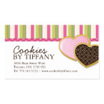 Tarjetas de visita caprichosas de las galletas del