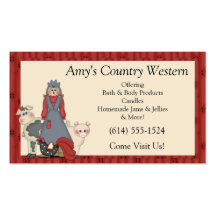 Tarjetas de visita: Chica de granja del país y Ani