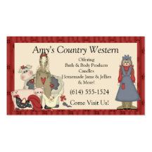 Tarjetas de visita:: Chica y animales de granja de