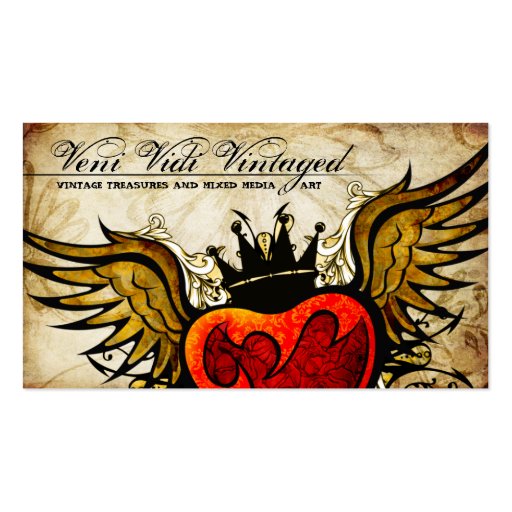 Tarjetas de visita coas alas tatuaje urbano del co