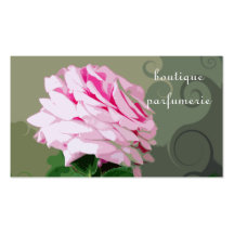 Tarjetas de visita color de rosa de Parfumerie del
