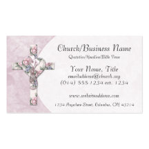 Tarjetas de visita: Cruz floral del corazón