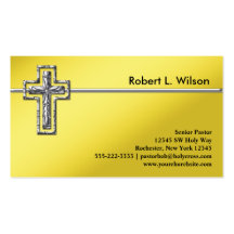Tarjetas de visita cruzadas cristianas