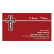 Tarjetas de visita cruzadas cristianas