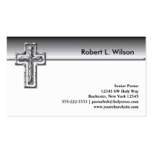 Tarjetas de visita cruzadas cristianas