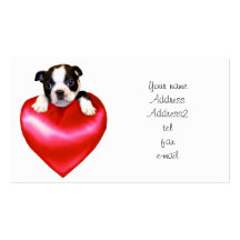 Tarjetas de visita de Boston Terrier del amor