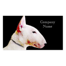 Tarjetas de visita de bull terrier