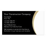 Tarjetas de visita de construcción