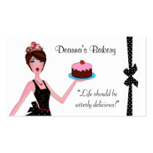 Tarjetas de visita de DIVAlicious de los pasteles 
