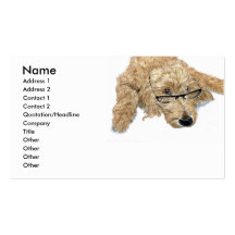 Tarjetas de visita de Goldendoodle Stella