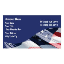 Tarjetas de visita de la bandera americana