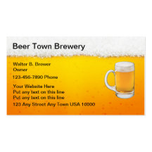 Tarjetas de visita de la barra de la cerveza