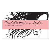 Tarjetas de visita de la belleza del pelo