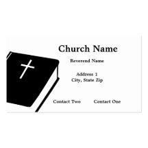 Tarjetas de visita de la biblia de la iglesia