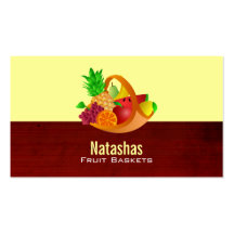 Tarjetas de visita de la cesta de fruta