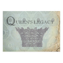 Tarjetas de visita de la corona de la reina