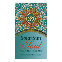Tarjetas de visita de la edad de la yoga de la sol