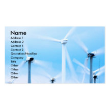 Tarjetas de visita de la energía y del ambiente