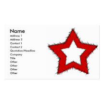 Tarjetas de visita de la estrella de Barbwire