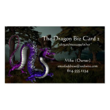 Tarjetas de visita de la fantasía:: Dragón en las 