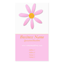 Tarjetas de visita de la flor de la margarita rosa