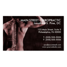 Tarjetas de visita de la foto del Chiropractor