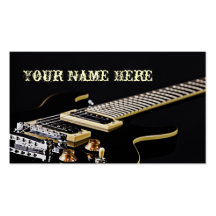 Tarjetas de visita de la guitarra