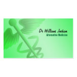 Tarjetas de visita de la medicina alternativa