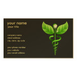 Tarjetas de visita de la medicina alternativa del 