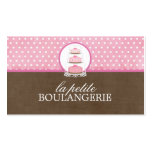 Tarjetas de visita de la panadería de la torta