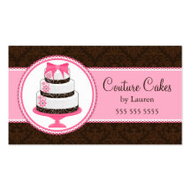 Tarjetas de visita de la panadería de la torta de 