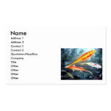 Tarjetas de visita de la pintura de los pescados d