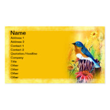 Tarjetas de visita de la pintura del Bluebird