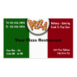 Tarjetas de visita de la pizza
