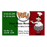 Tarjetas de visita de la pizza