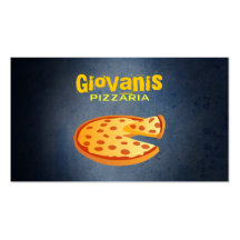 Tarjetas de visita de la pizzería