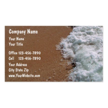Tarjetas de visita de la playa