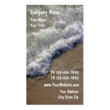 Tarjetas de visita de la playa