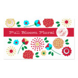 Tarjetas de visita de la plena floración