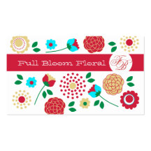 Tarjetas de visita de la plena floración
